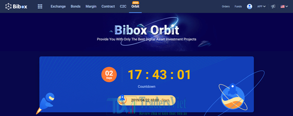 Ví dụ về cách mua Token trong thời gian quy định trên trang web Bibox