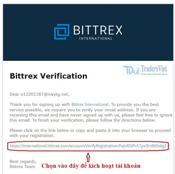 Cách verify bittrex